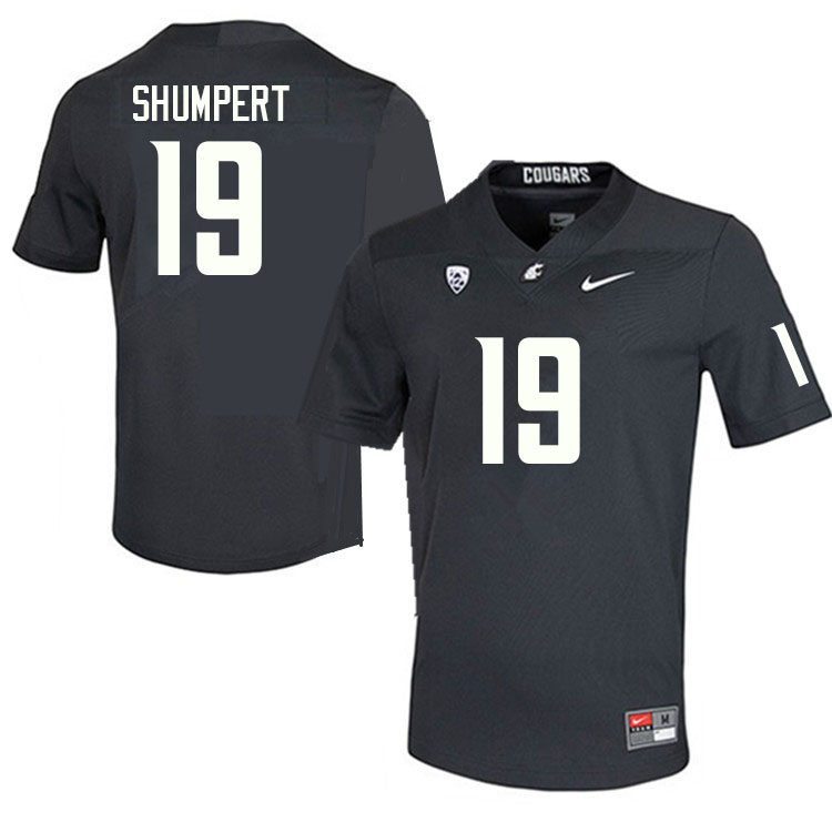Men #19 Reed Shumpert Washington State Cougars College Football Jerseys Sale-Charcoal